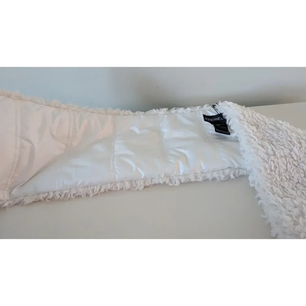 Adrienne Landau Ivory Faux Fur Pull Through Scarf Neck Warmer NEW!